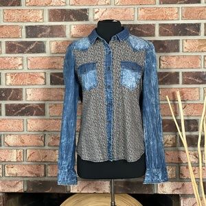 Mudd Denim/Floral Shirt